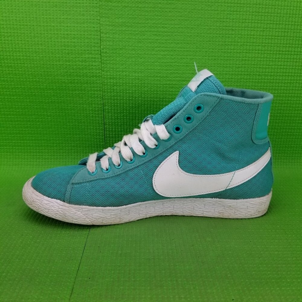✅Nike Blazer Mid Mesh Comfort Sneakers Womens Sz 8 Green Lace up Athletic Shoes - Picture 11 of 11